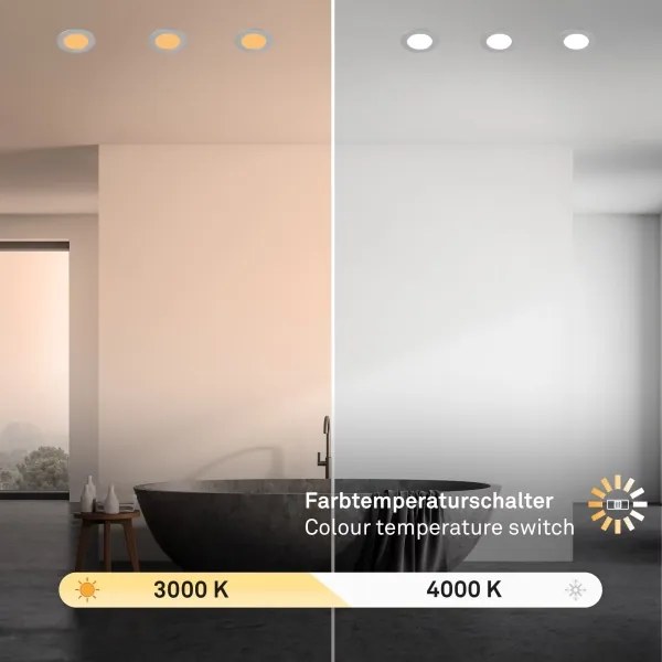 Brilo - SADA 3x LED Kúpeľňové podhľadové svietidlo LED/4W/230V IP44 strieborná
