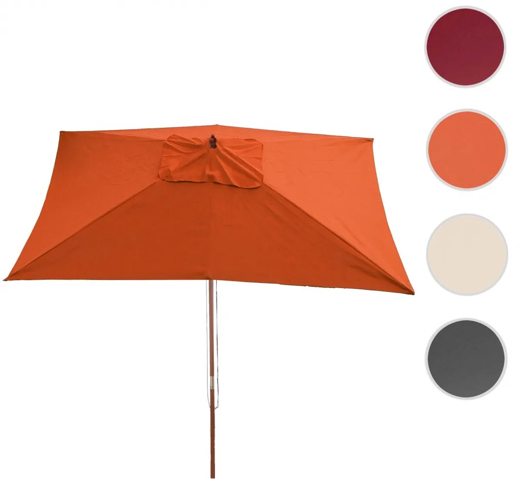 Slnečník Florida 2x3m - polyester/drevo - terakota