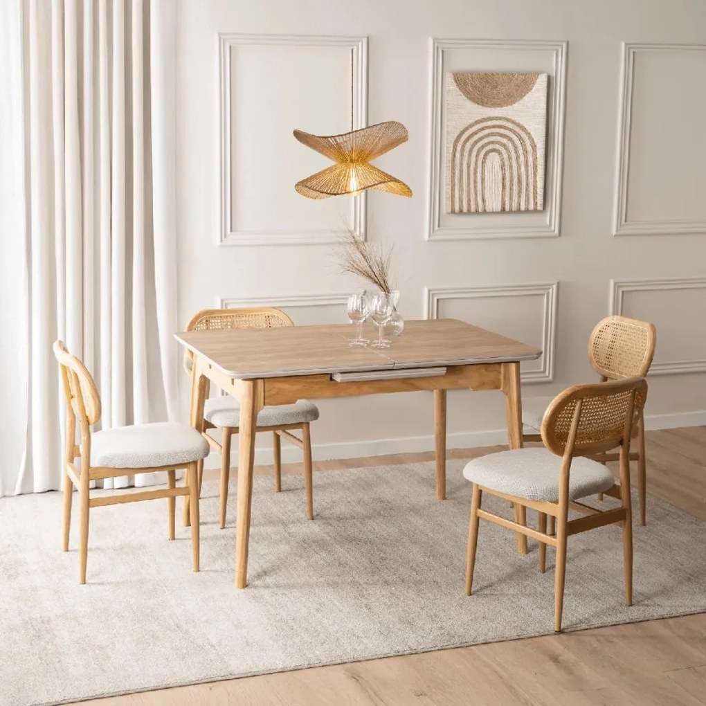 PROXIMA.store - Rozkladací jedálenský stôl Samer 120 cm FARBA: dub, FARBA NÔH: dub