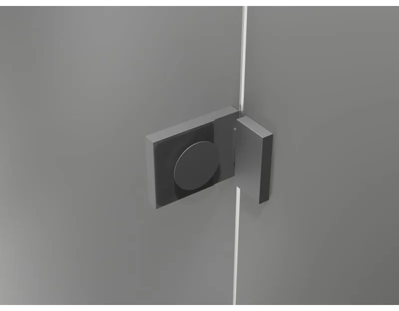 Mexen Lunar, L Duo výklopný sprchový kút 110 x 105 cm, 8mm číre sklo, grafitový profil, 834L-110L-105P-95-00