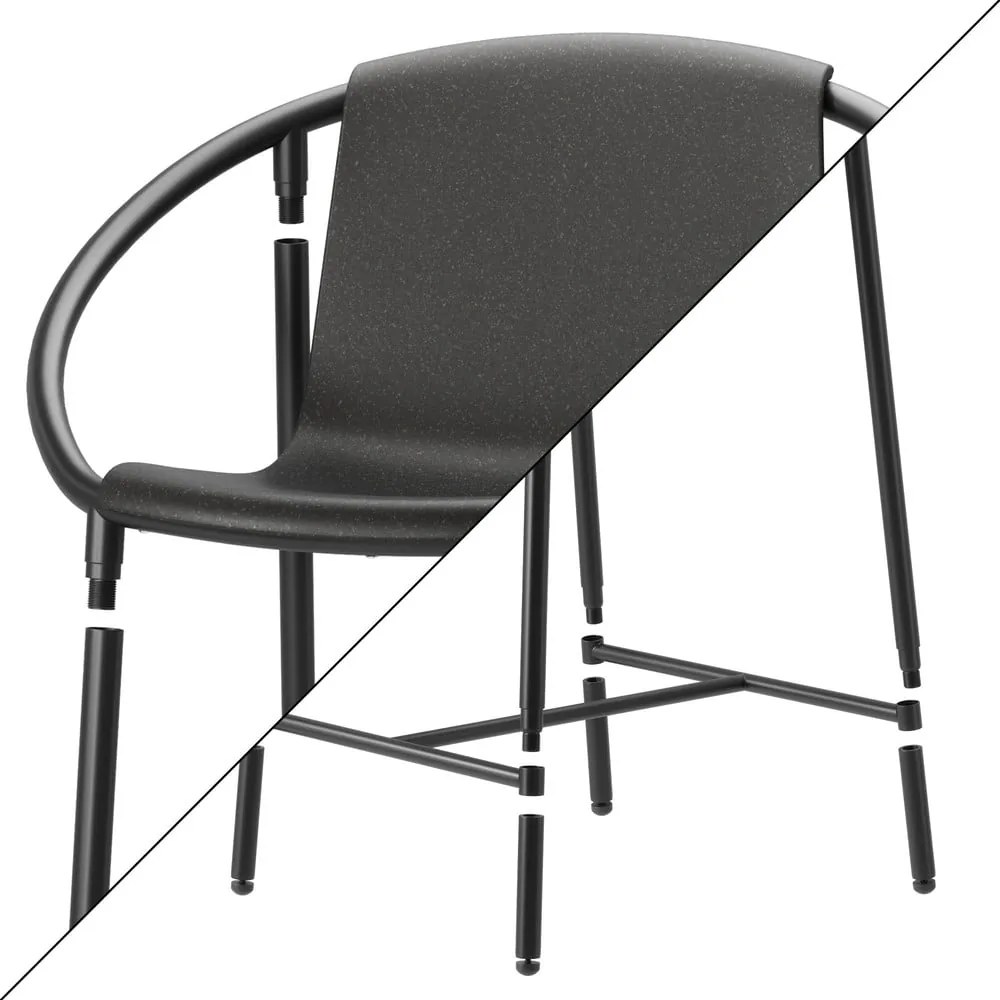Čierna plastová barová stolička 90 cm Ringo – Umbra