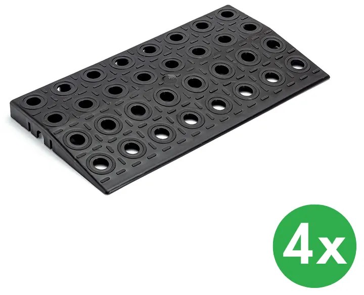 Rovný nájazd GripTil, 4 ks, čierny