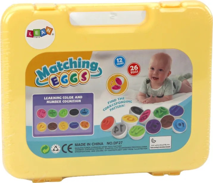 LEAN Toys Vzdelávacie puzzle s vajíčkom Učíme sa čísla a farby