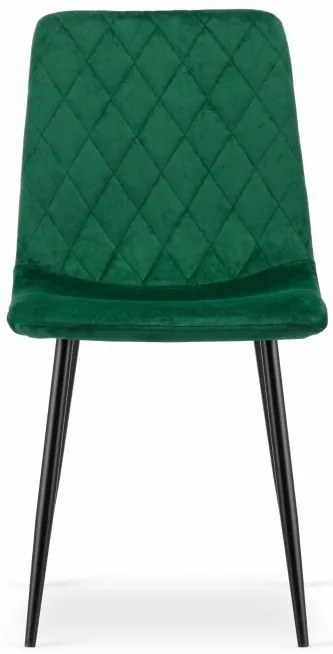 Set štyroch jedálenských stoličiek TURIN - tmavo zelená (4ks)