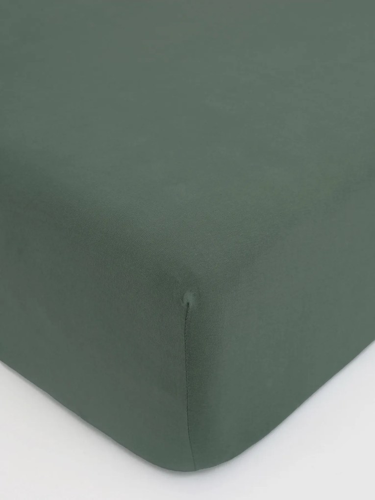 Jersey plachta do postieľky Classic 70 × 140 cm - olivová