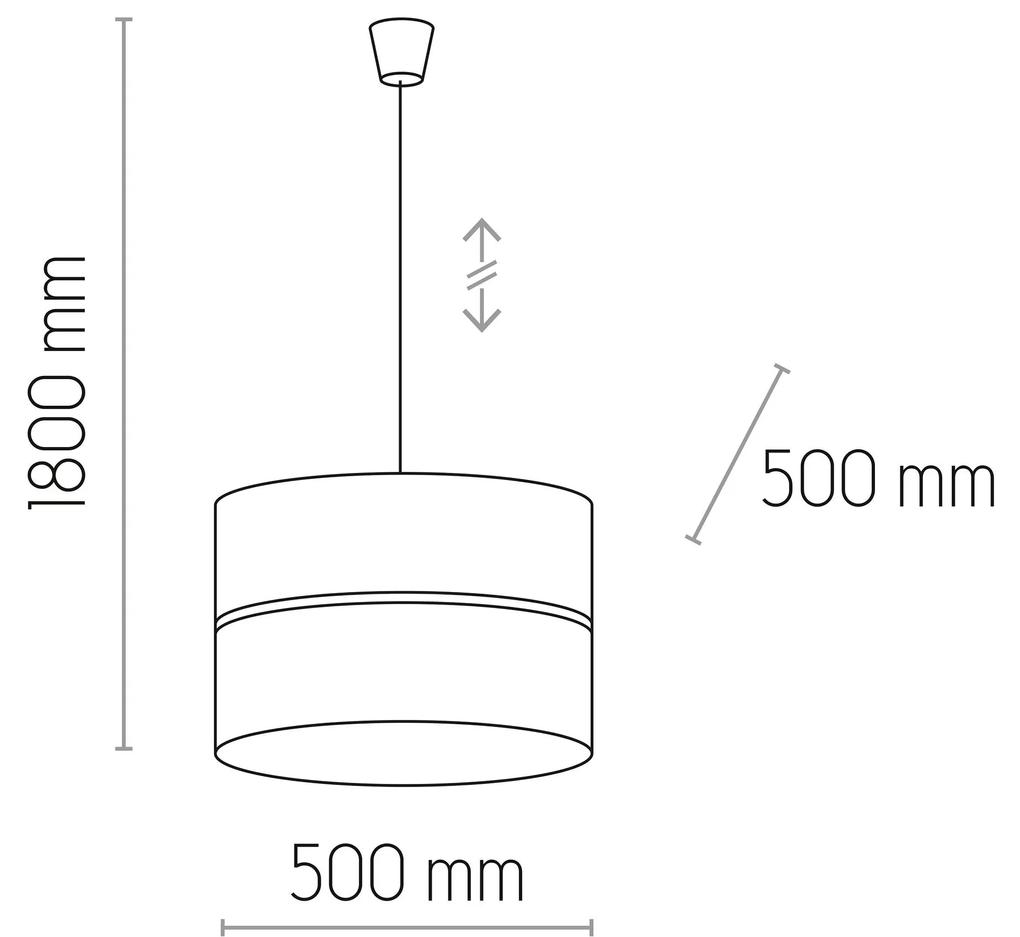 TK-LIGHTING Závesné moderné osvetlenie na lanku LINOBIANCO, 3xE27, 60W, okrúhle, hnedá/biela