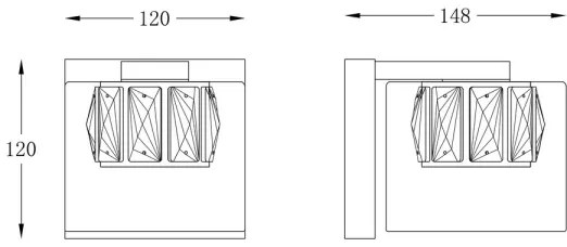 Zuma Line W0389-01A-B5AC - LED Krištáľové nástenné svietidlo GEM LED/5W/230V