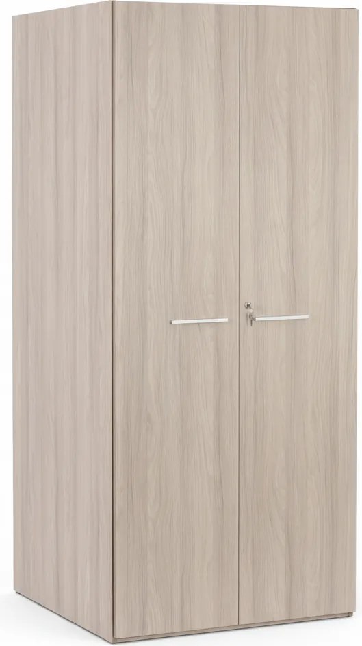 Skriňa s otočným regálom na šanóny, 5 poschodí, uzamykateľná, dub prírodný