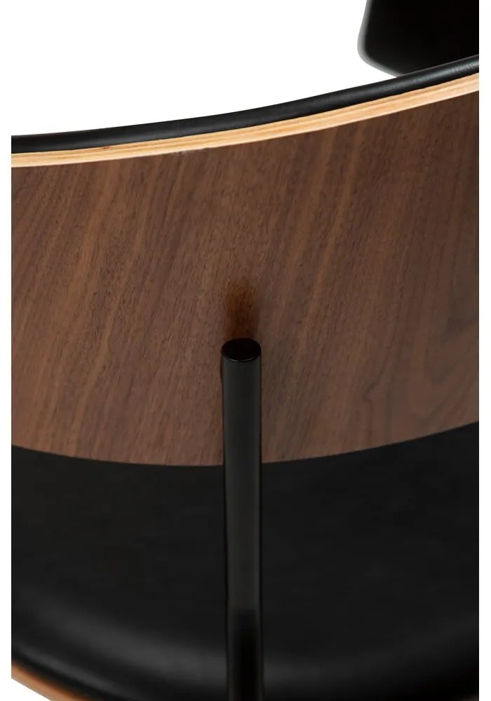 Čierne/tmavo prírodné jedálenské kreslo s podrúčkami Crib – DAN-FORM Denmark