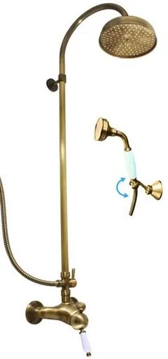 RAV SLEZÁK Labe sprchový systém s pákovou batériou stará mosadz l581.5/3sm L581.53SM