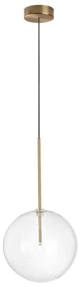 Ideal Lux - LED Luster na lanku EQUINOXE 1xG4/2W/230V pr. 25 cm mosadz/číra