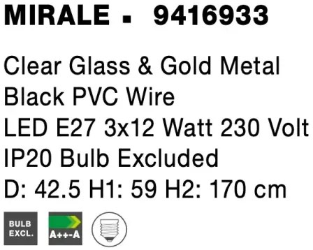 Retro luster Mirale 42.5 Číra