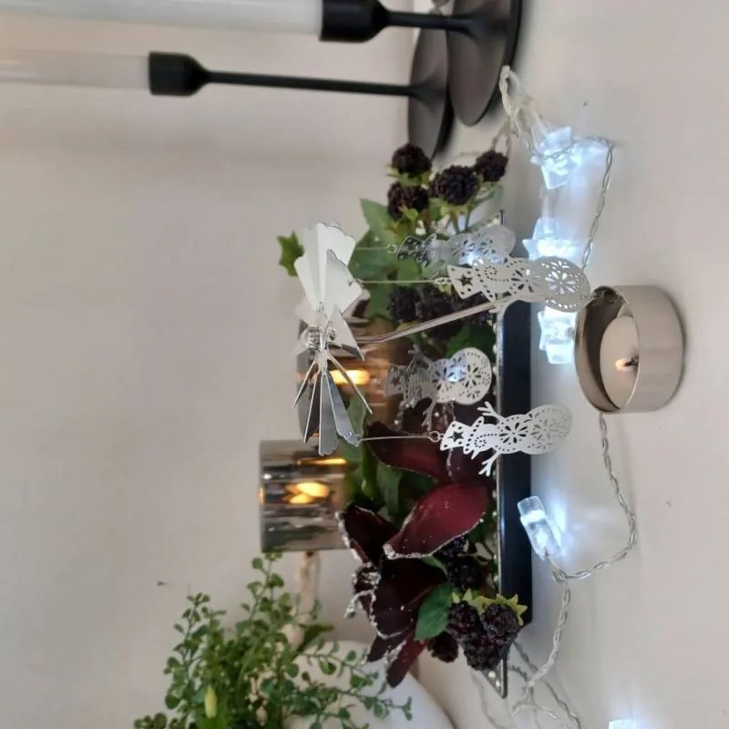 DECOLED Andělské zvonění, 8 × 13 cm, sněhuláci, stříbrné