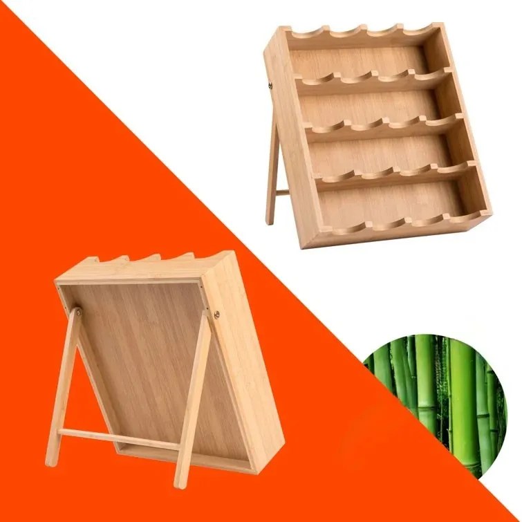 Bambusový stojan na korenie LADER hnedý