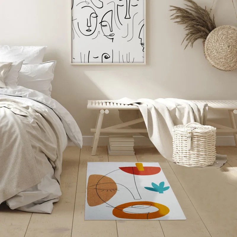 Koberec ARTY COLORS 50x80 cm, biely