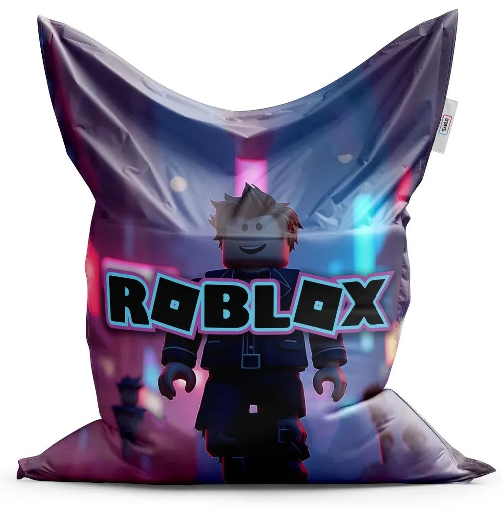 Sablio Sedací vak ROBLOX Neónové mesto - 200x140 cm