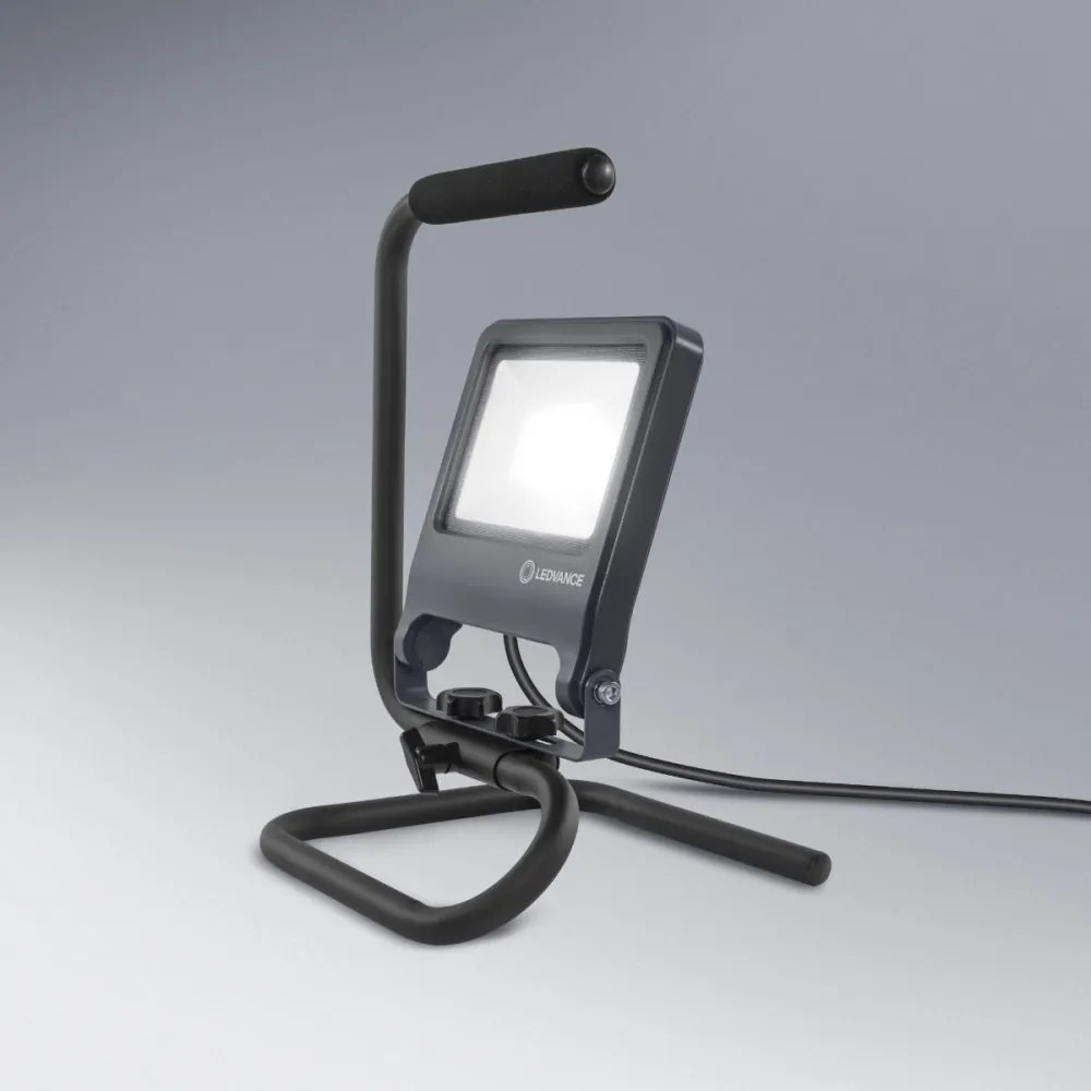 LED reflektor 30W 2800lm 4000K IP65 šedý LEDVANCE WORKLIGHTS S-STAND prenosný