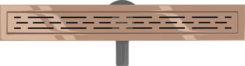 Mexen Flat 360° M01 sprchový žľab 50 cm, ružové zlato, 1620050-40