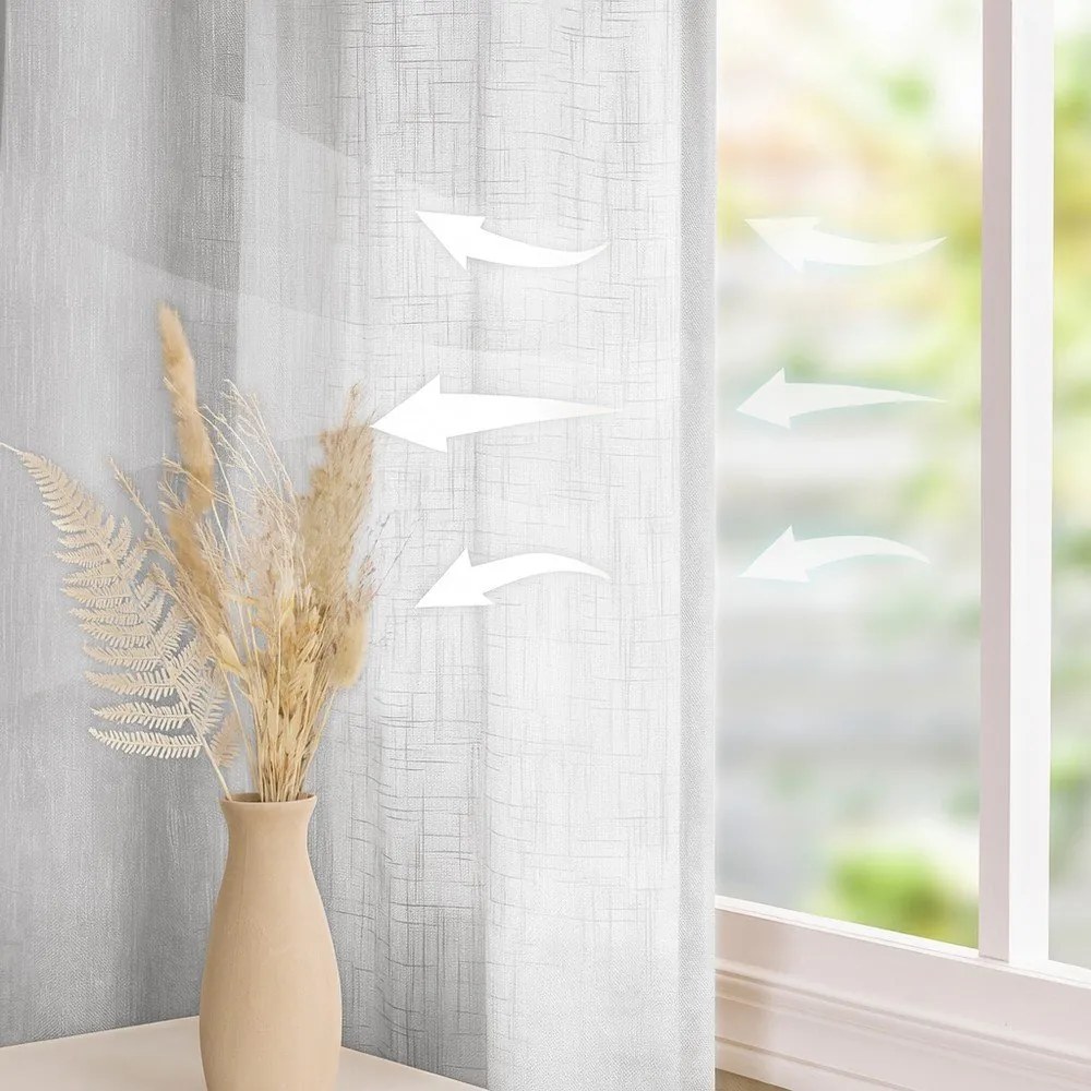 Biely záves 140x250 cm Valeta – Restilo