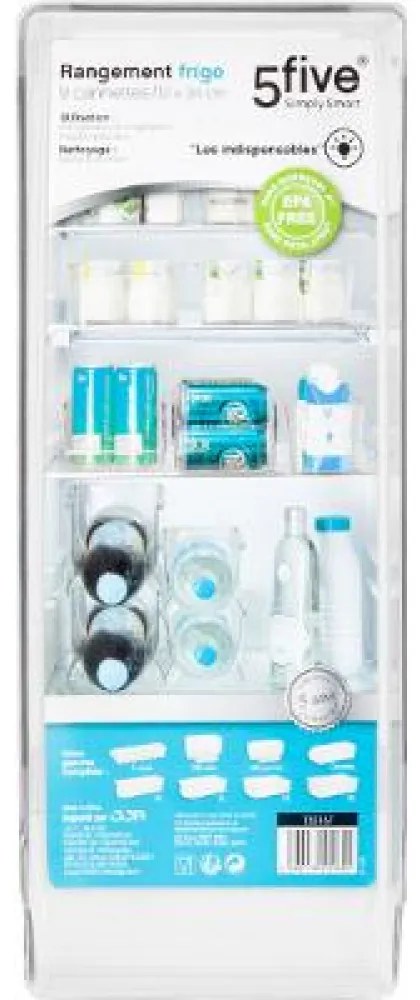 5Five® Transparentní organizér, do lednice, snížená přední hrana, BINS 34 x 13 x 10 cm
