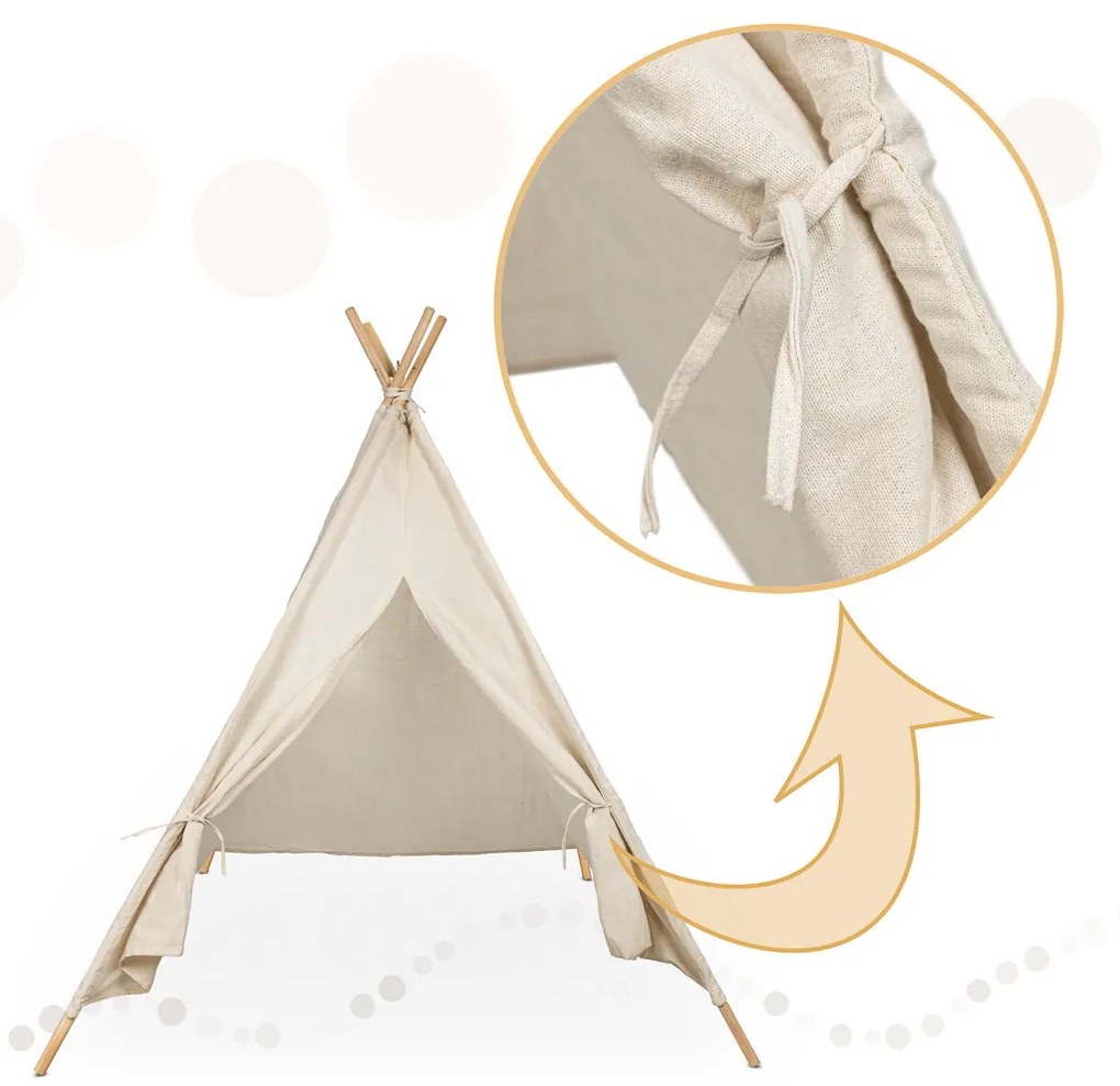 KX KX5187 Detský stan Tipi Wigwam 135 cm sivý