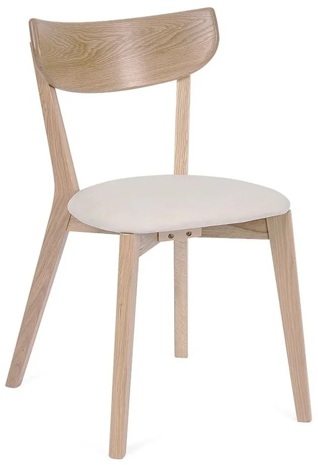 Jedálenská stolička z dubového dreva s bielym sedákom Arch - Bonami Essentials
