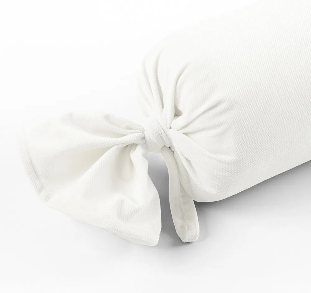 Biante Zamatový vankúš valec bonbon Velvet Brick SVB-202 Smotanovo biely 15x40 cm