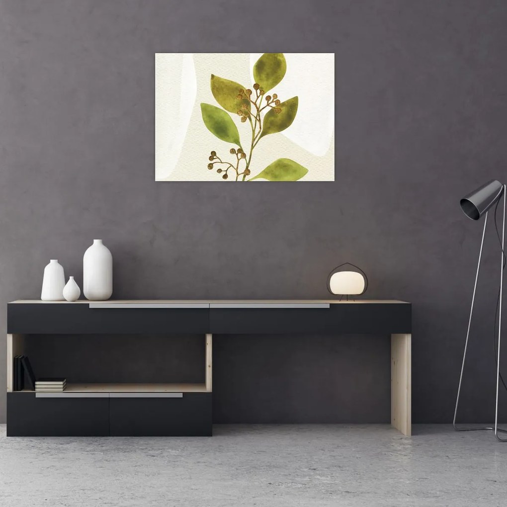 Obraz - Akvarelová vetvička N⁰1 (70x50 cm)