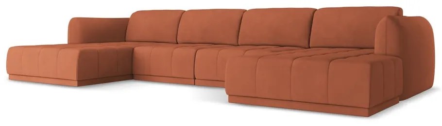 Oranžová rohová pohovka Hoku – Makamii