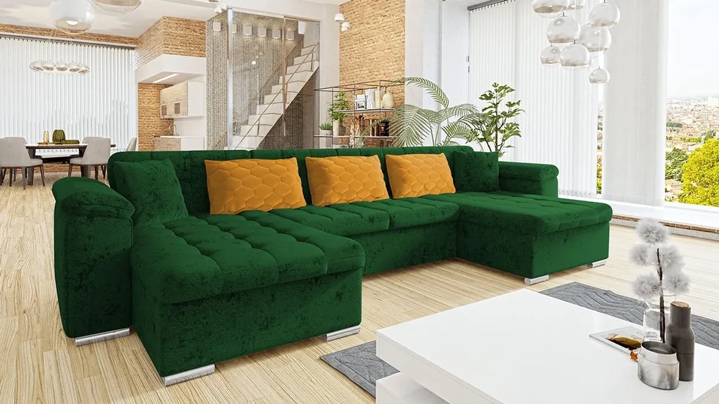 Rohová rozkladacia pohovka Wicenza Premium, Dostupné poťahy: Terra 05 + Terra 05 + Terra 06 ECO