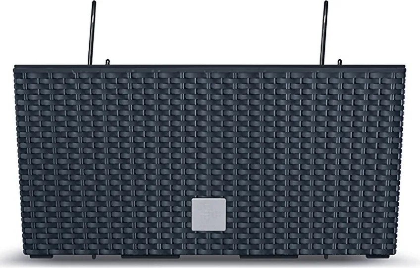 Plastový balkónový kvetináč DRC400W 39,5 cm - antracit