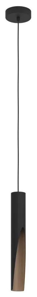 Eglo 900874 - LED Luster na lanku BARBOTTO 1xGU10/4,5W/230V čierna/hnedá EG900874