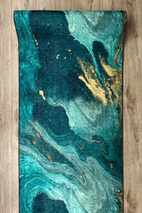 Protišmykový behúň LOTUS SHADOWS 37750 zelený