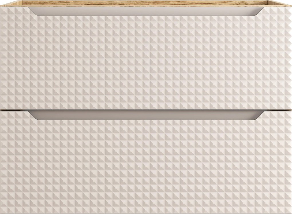 Comad Kúpeľňová skrinka pod umývadlo Luxor Beige 80 béžová/dub olejovaný