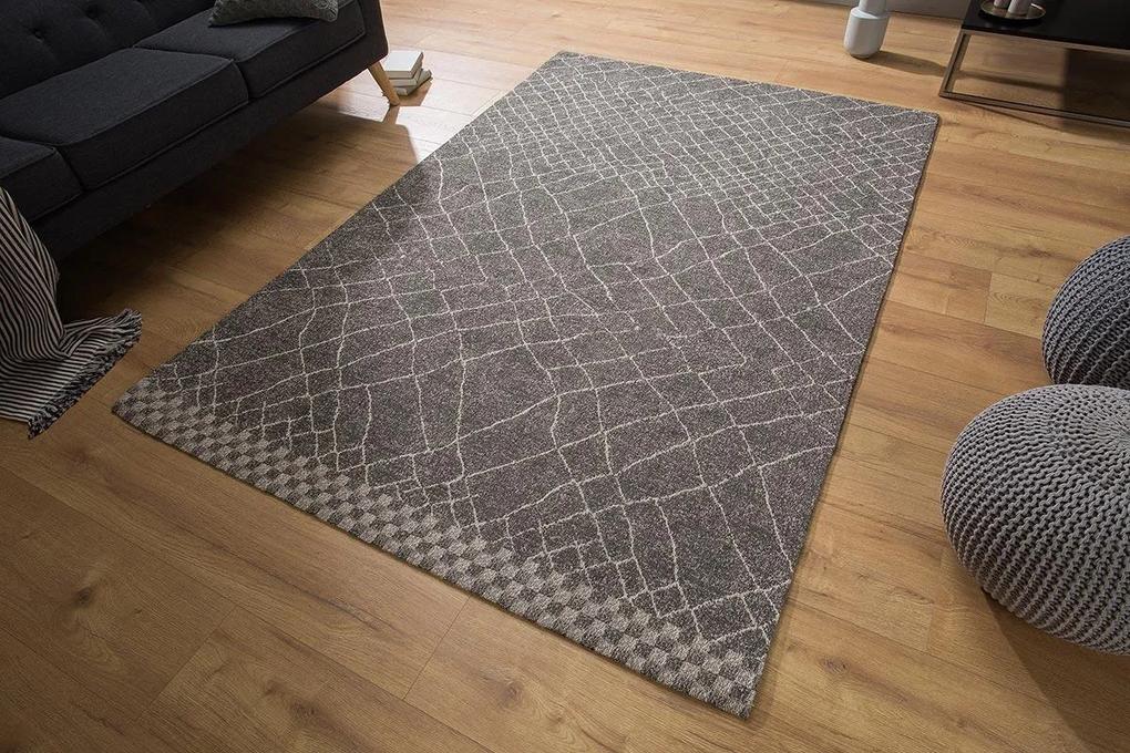 Dizajnový koberec Kelly 240x160 čierny / béžový vzor