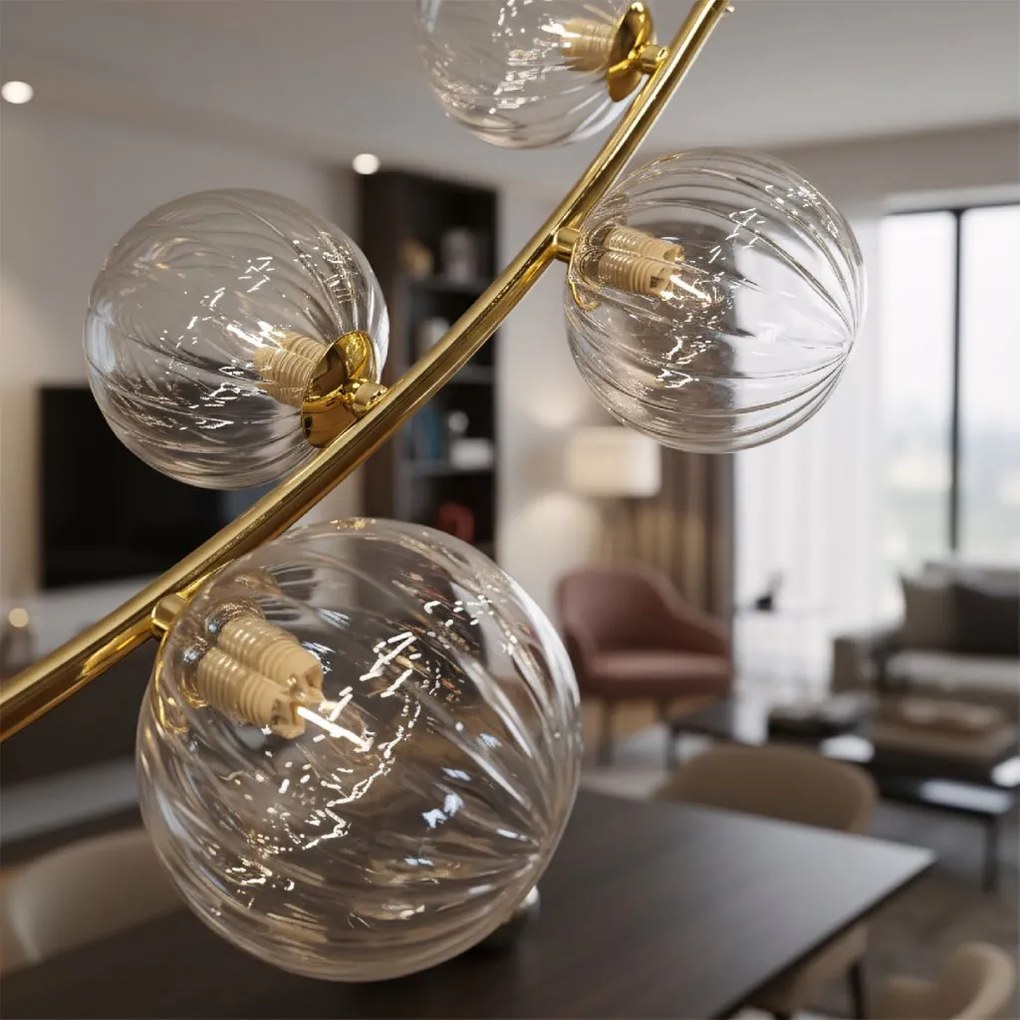 Toolight Toolight, stropné svietidlo 6xG9, G133-6CP, zlatá, OSW-02607