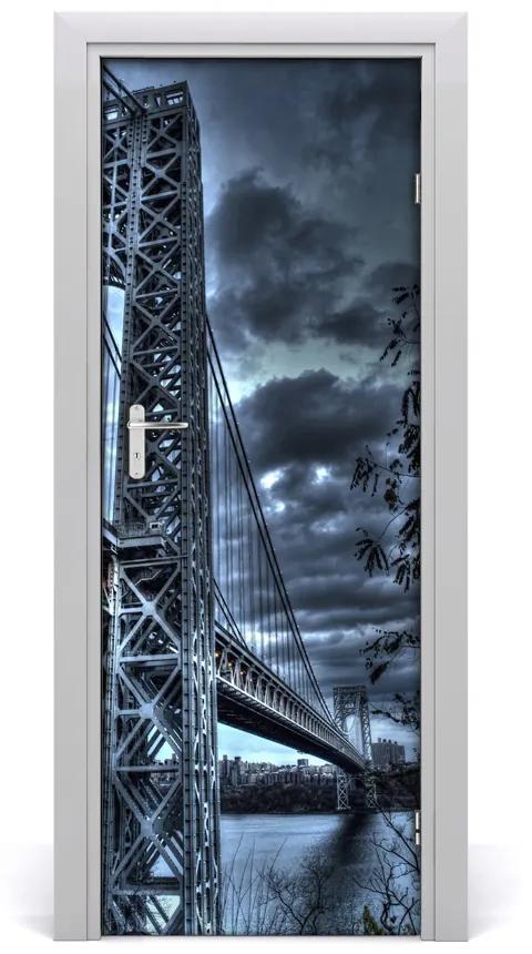 Fototapeta samolepiace na dvere most Nový York 95x205 cm