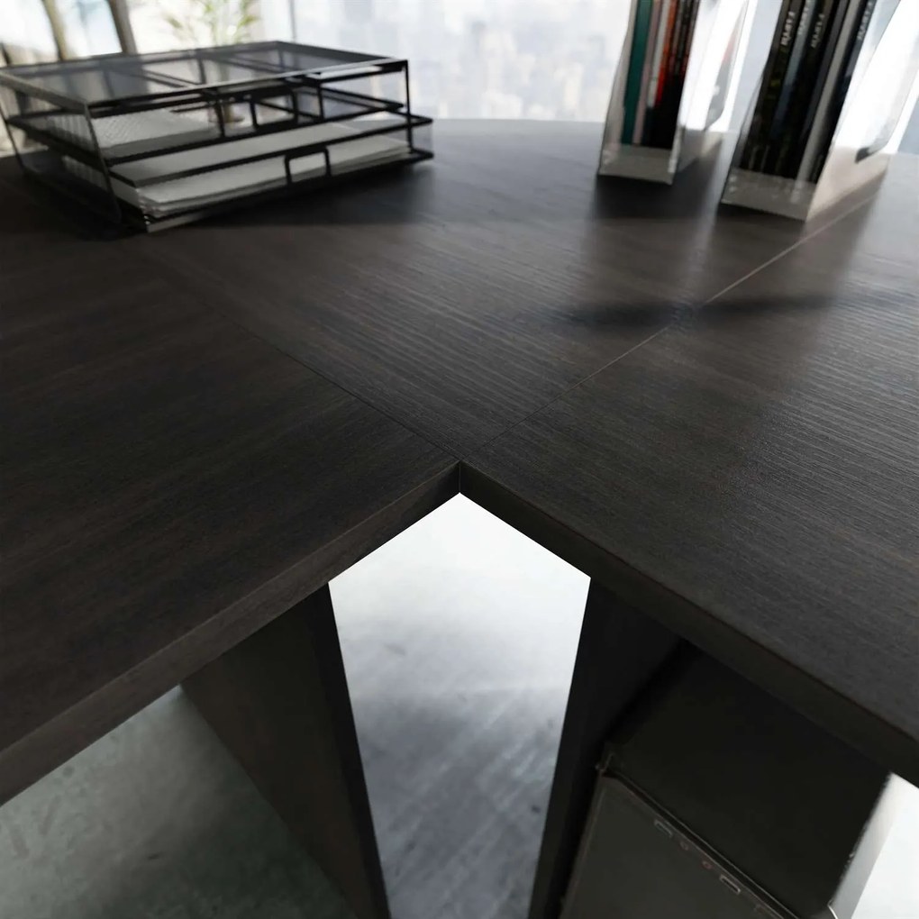 Rohový písací stôl RON wenge