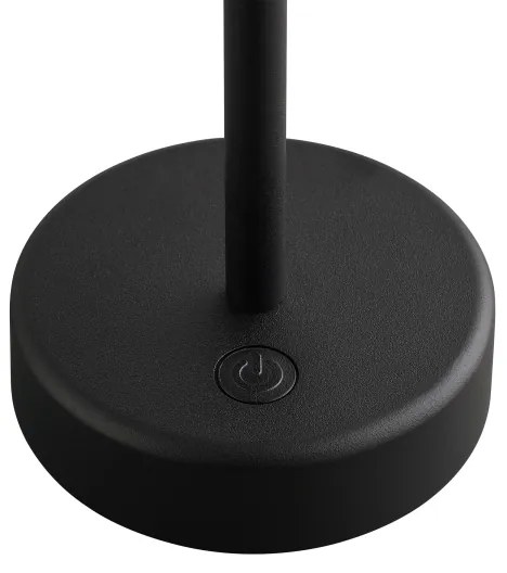 Nordlux - LED Stmievateľná nabíjacia stolná lampa ELLEN LED/2,8W/3,7V IP44 čierna