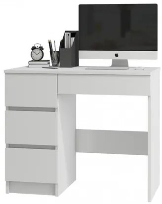 Počítačový stôl A7 biely ľavý