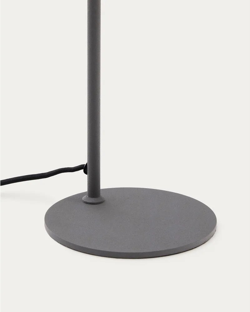 Čierna kovová stolová lampa (výška 49 cm) Manie – Kave Home