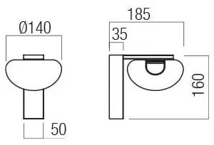Redo 01-3241 - LED Nástenné svietidlo SINCLAIR LED/6,5W/230V CRI 93 IP21 zlatá