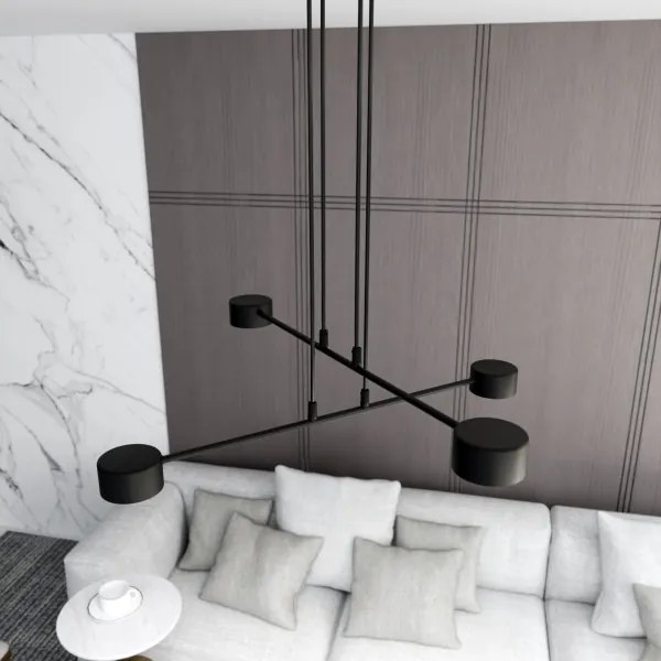 Luster na lanku MODUS 4xGX53/10W/230V čierna