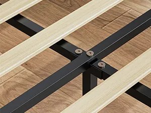 Dvoulůžková postel Timaro 140x200 s nabíjecí stanicí a LED osvětlením šedá