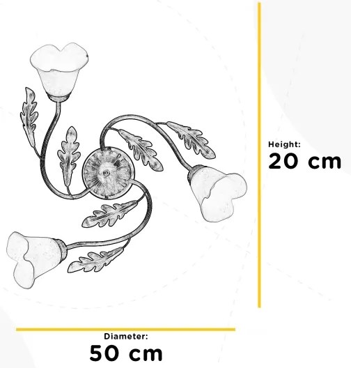 ONLI - Stropné svietidlo QUERCIA 3xE14/6W/230V