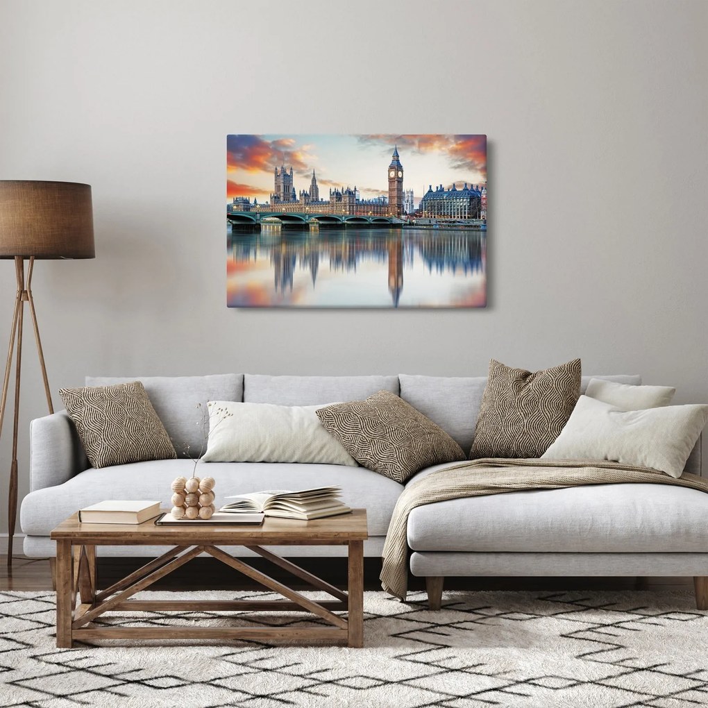 Obraz - Londýnske Houses of Parliament (90x60 cm)