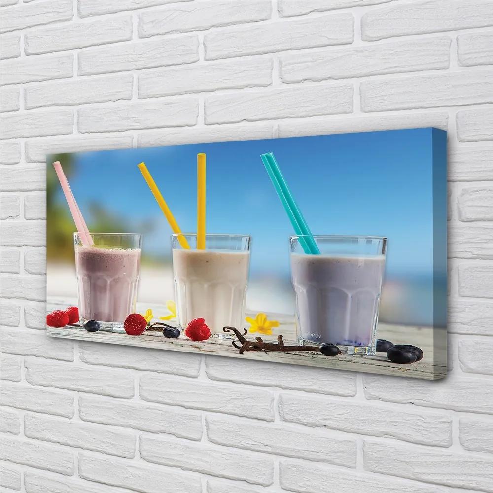 Obraz canvas Cocktail sklo farebné slamky 140x70 cm