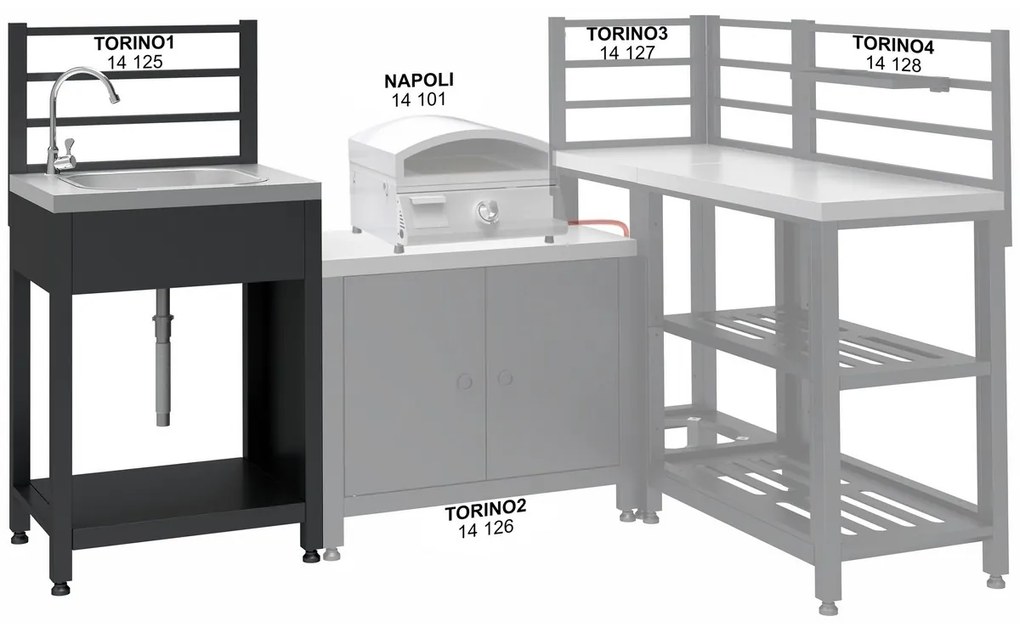 Cattara 14125 modul s drezom pre vonkajšiu kuchyňu Torino 1