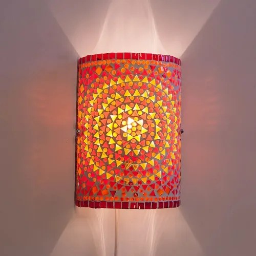 Orient lampa s káblom nástenná mosaic Cylinder FIRE 17*26