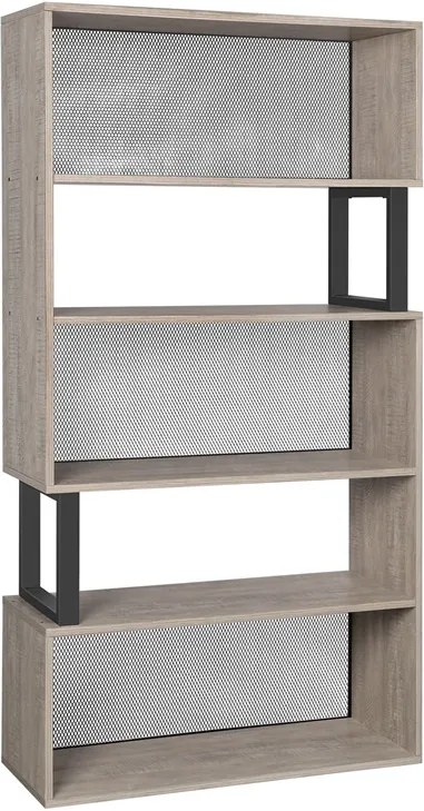 VASAGLE Moderná knižnica sieťovany chrbát 80 x 149 x 30 cm